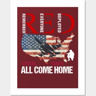 Red Friday Remember Everyone Deployed,USA Flag, Veterans Day,Red Friday Posters and Art